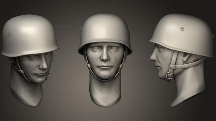 Military figurines (HEADS HELMETS4, STKW_0454) 3D models for cnc